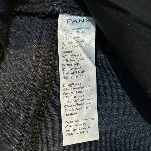 Spanx Jeanish Leggings Tummy Shaping Faux Front Pockets Blue Women XS - Picture 8 of 8